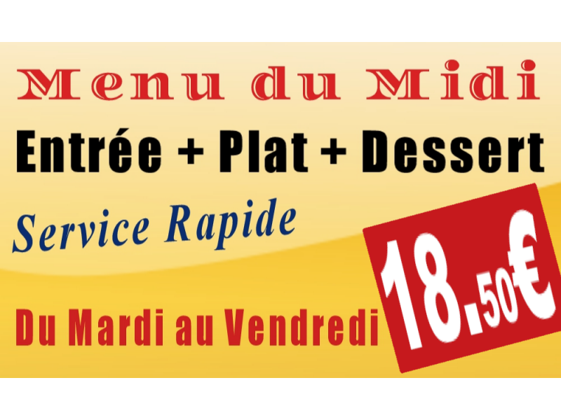 Formules déjeuner à partir de 12.50 €