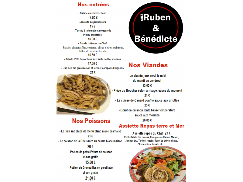 ENTRÉES PLATS VIANDES ET POISSONS
