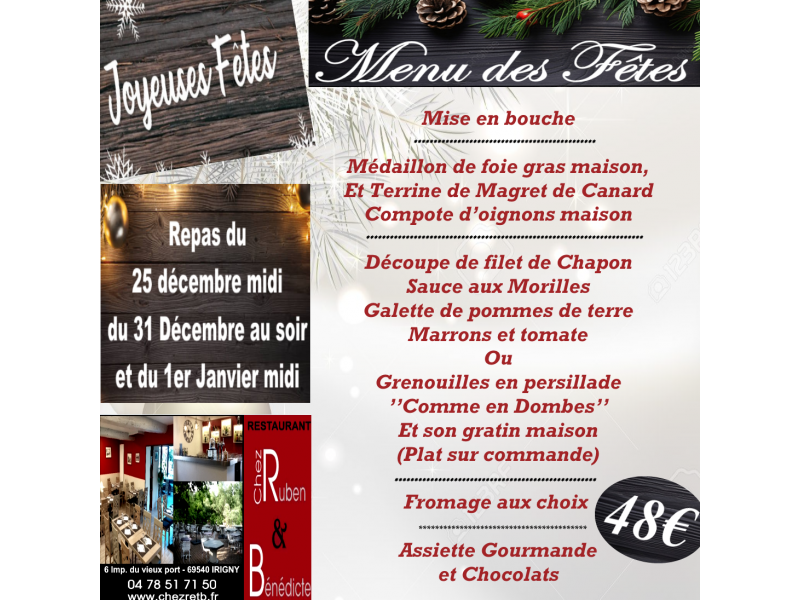 Menu des Fêtes